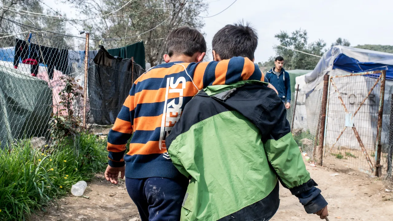 Vluchtelingkinderen op Lesbos