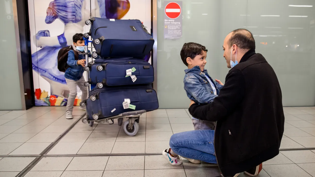 Een hereniging op Schiphol