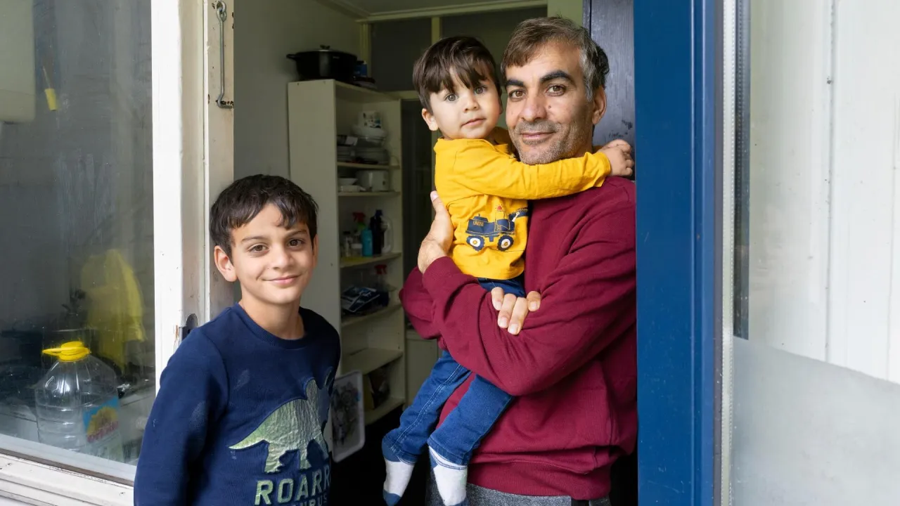 Barigul met twee van zijn zoons