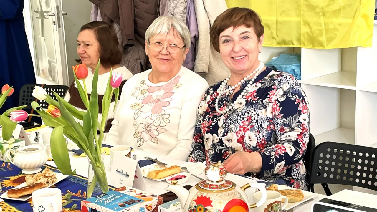 Oekraïense vrouwen in een opvanglocatie in Almere