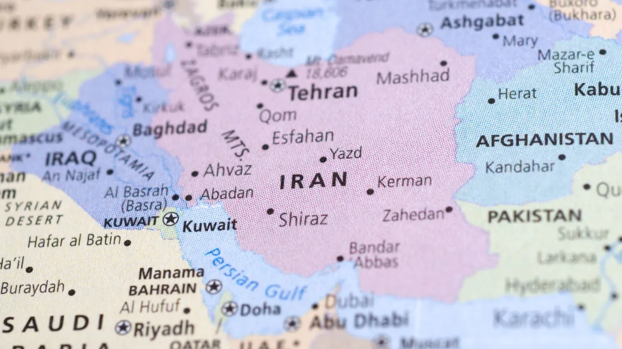 Iran op de landkaart