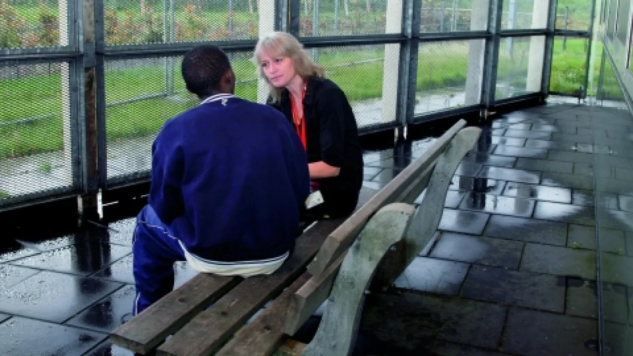 Vluchteling en begeleider in JCS