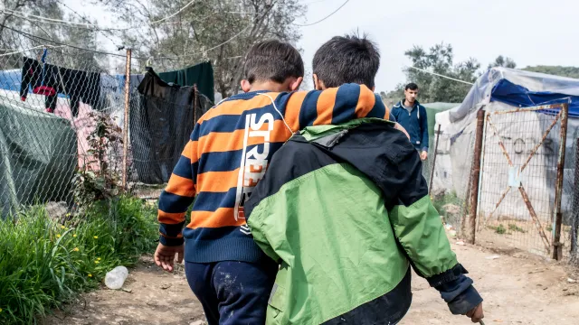Vluchtelingkinderen op Lesbos