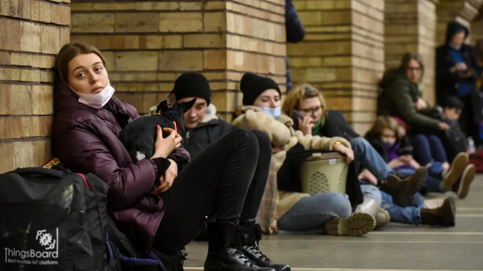 Foto Oekraiense vluchtelingen