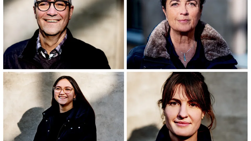 Regiomanager Wim, Vrijwilliger Angelina, Oksana en Teamleider Malou