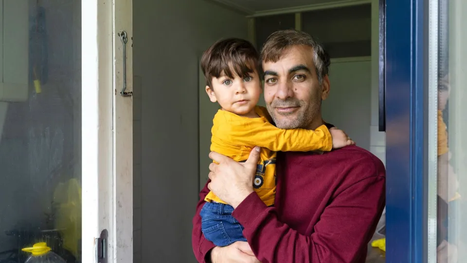 Barigul met zijn zoontje