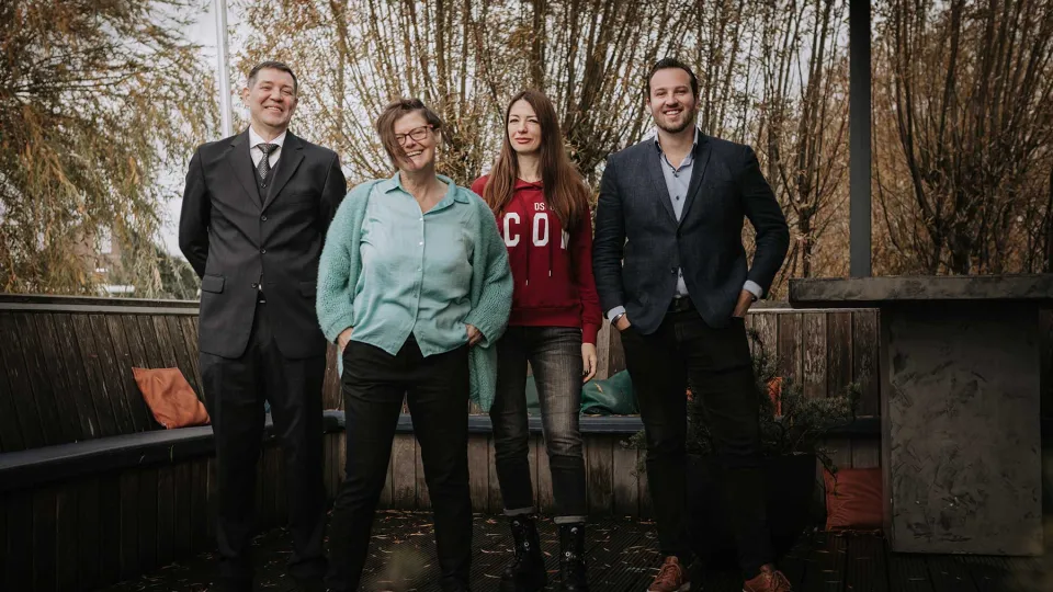 Teamleider Margreet en collega's en bewoners