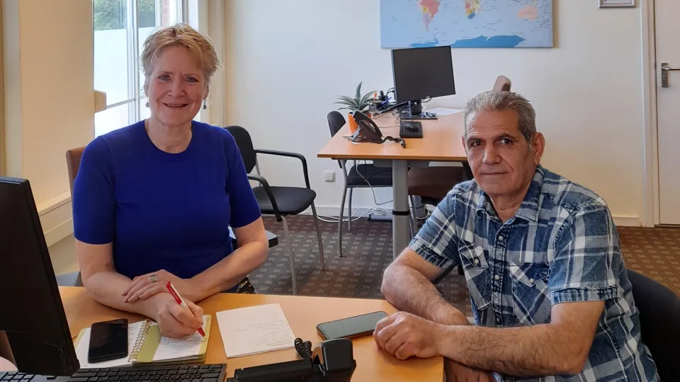 Ellie Franken met een van haar clienten