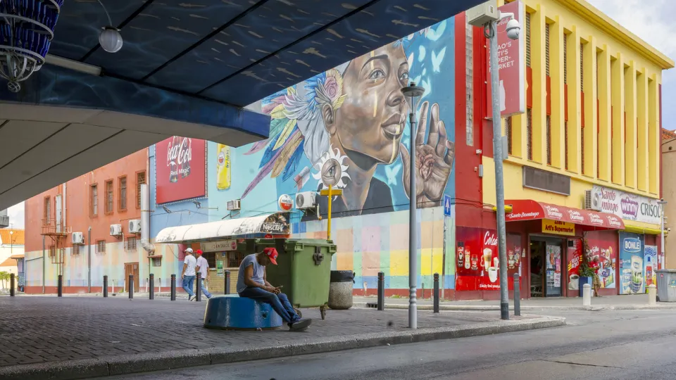Een ontmoetingsplaats in Willemstad, Curacao