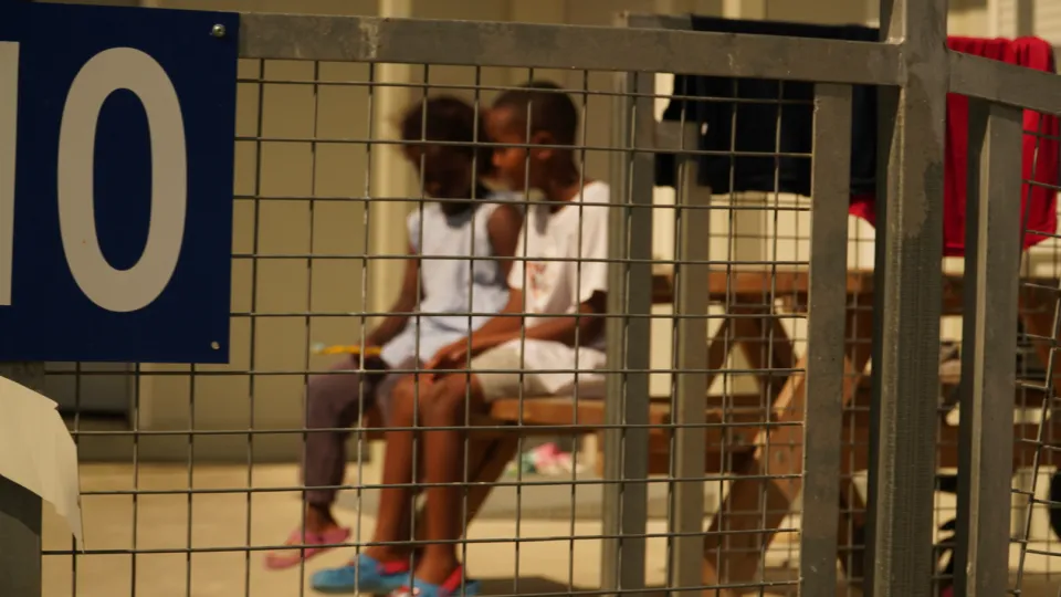 Kinderen in een opvangcentrum in Cyprus