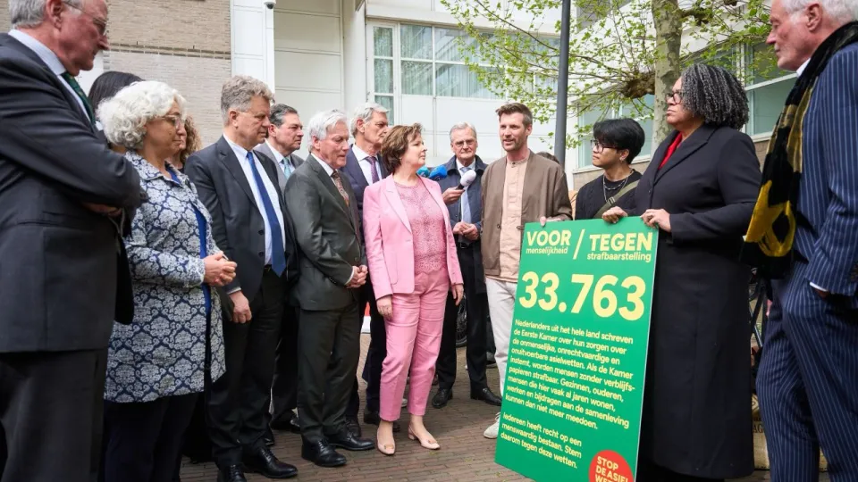 Wij voeren actie bij de Eerste Kamer