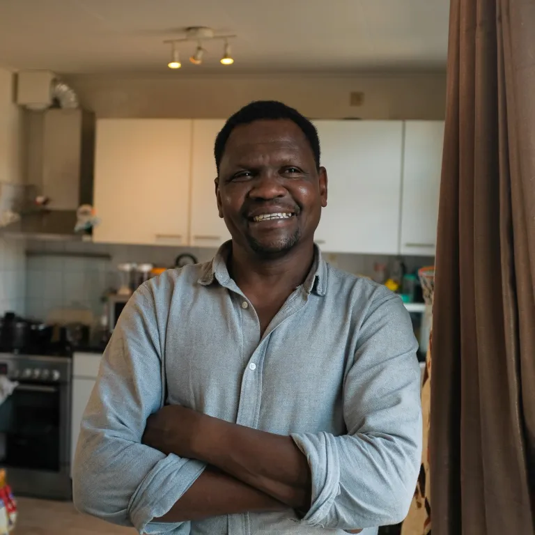 Faisal uit Soedan lachend