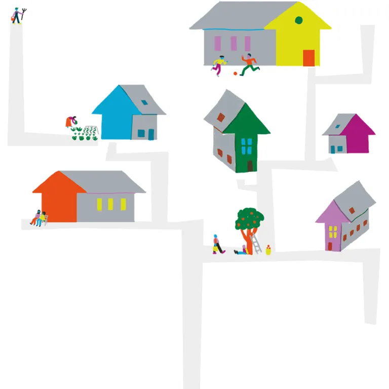Huisjes - illustratie