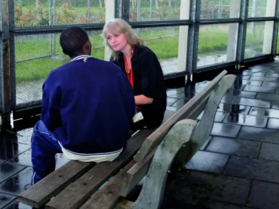 Vluchteling en begeleider in JCS