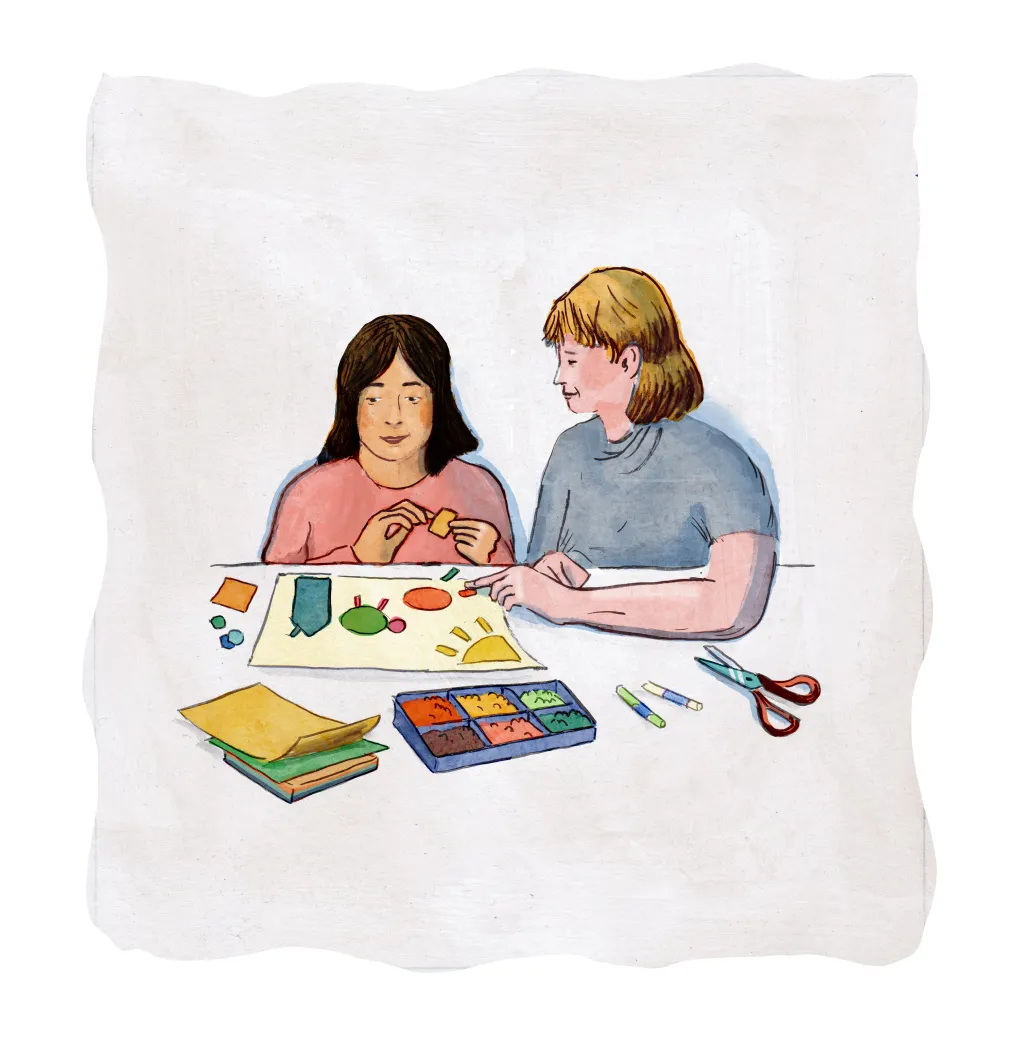 activiteiten in noodopvang illustratie 