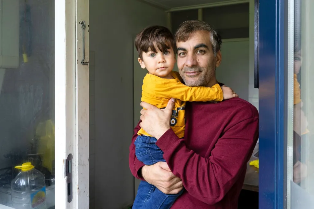 Barigul met zijn zoontje