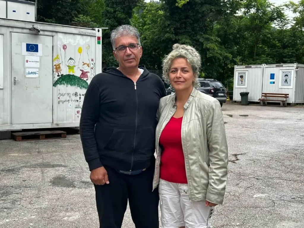 Reza en Samileh in een Bosnisch vluchtelingenkamp 