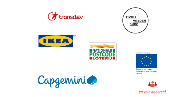Logos vluchtelingenwerk bedrijven